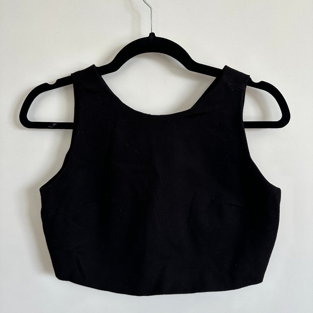MNG by Mango | Black Sleeveless Crop Top | Size Extra Small / XS